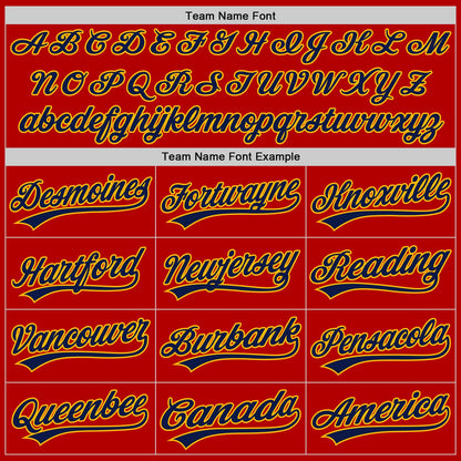 Custom Red Navy Authentic Throwback Baseball Jersey - Sky-Custom