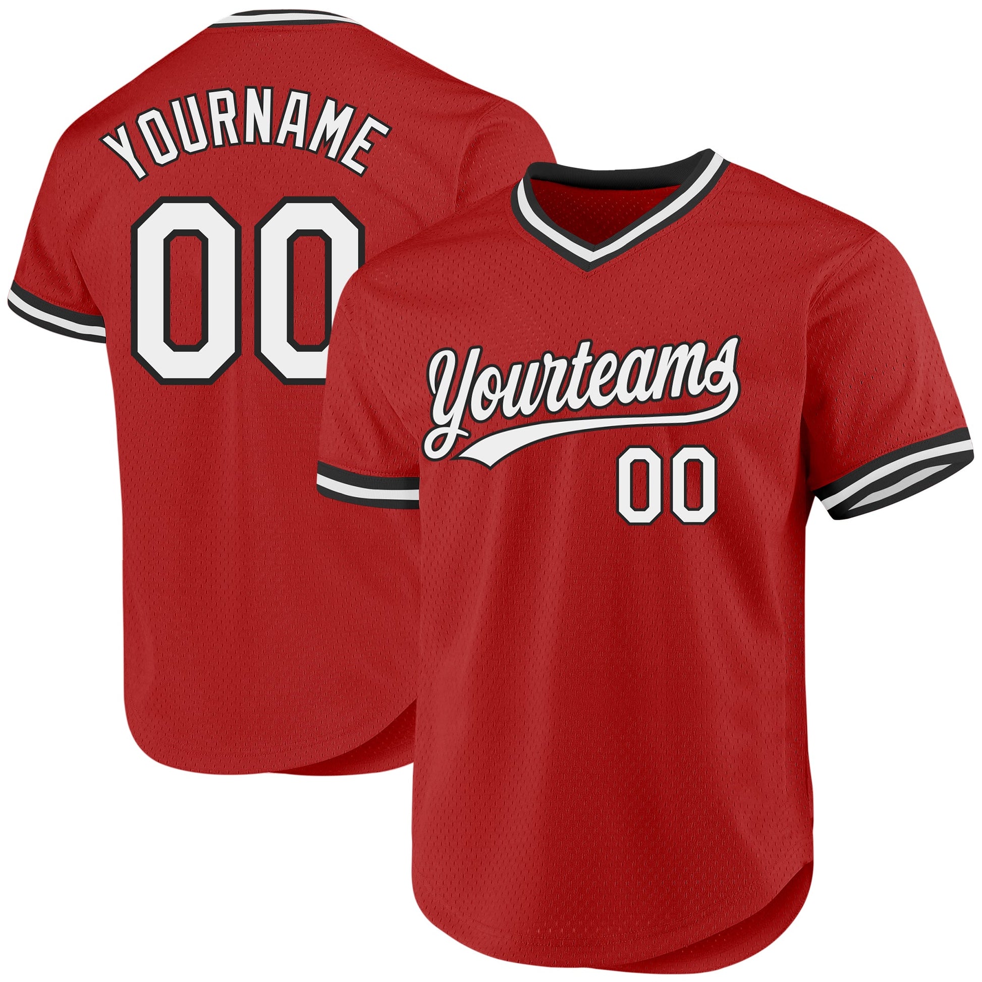 Custom Red Gray-Black Authentic Throwback Baseball Jersey - Sky-Custom