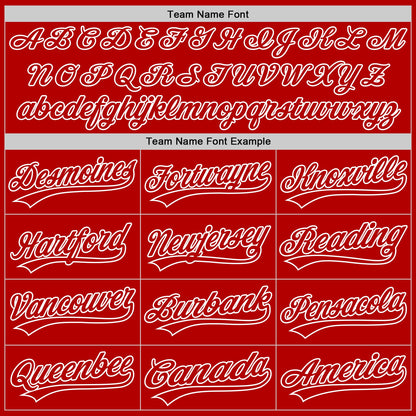 Custom Red White Authentic Throwback Baseball Jersey - Sky-Custom