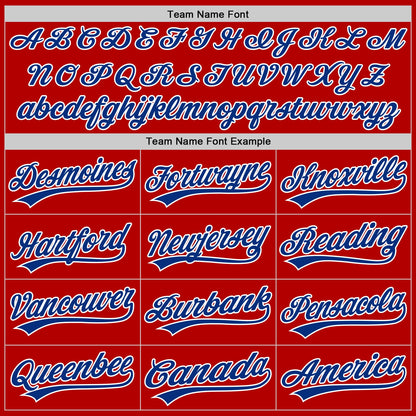 Custom Red Royal-White Authentic Throwback Baseball Jersey - Sky-Custom