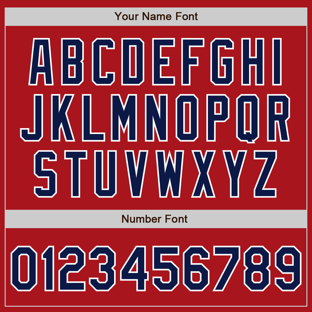 Custom Red Navy-White Authentic Baseball Jersey - Sky-Custom