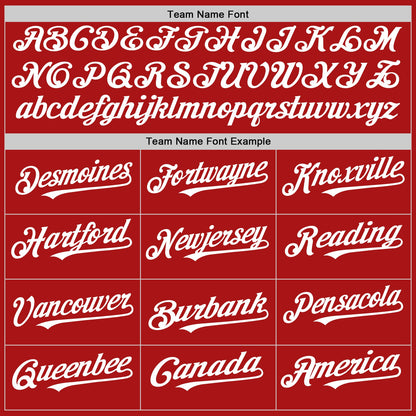 Custom Red White Mesh Authentic Throwback Baseball Jersey - Sky-Custom