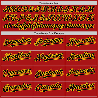 Custom Red Black-Gold Mesh Authentic Throwback Baseball Jersey - Sky-Custom