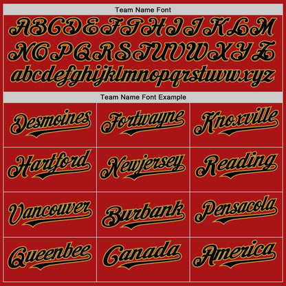 Custom Red Black-Old Gold Mesh Authentic Throwback Baseball Jersey - Sky-Custom