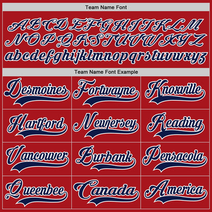 Custom Red Navy-White Hockey Lace Neck Jersey - Sky-Custom