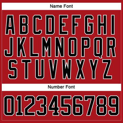 Custom Red Black-White Hockey Lace Neck Jersey - Sky-Custom