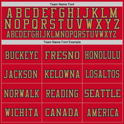 Custom Red Navy-Old Gold Mesh Authentic Throwback Football Jersey - Sky-Custom