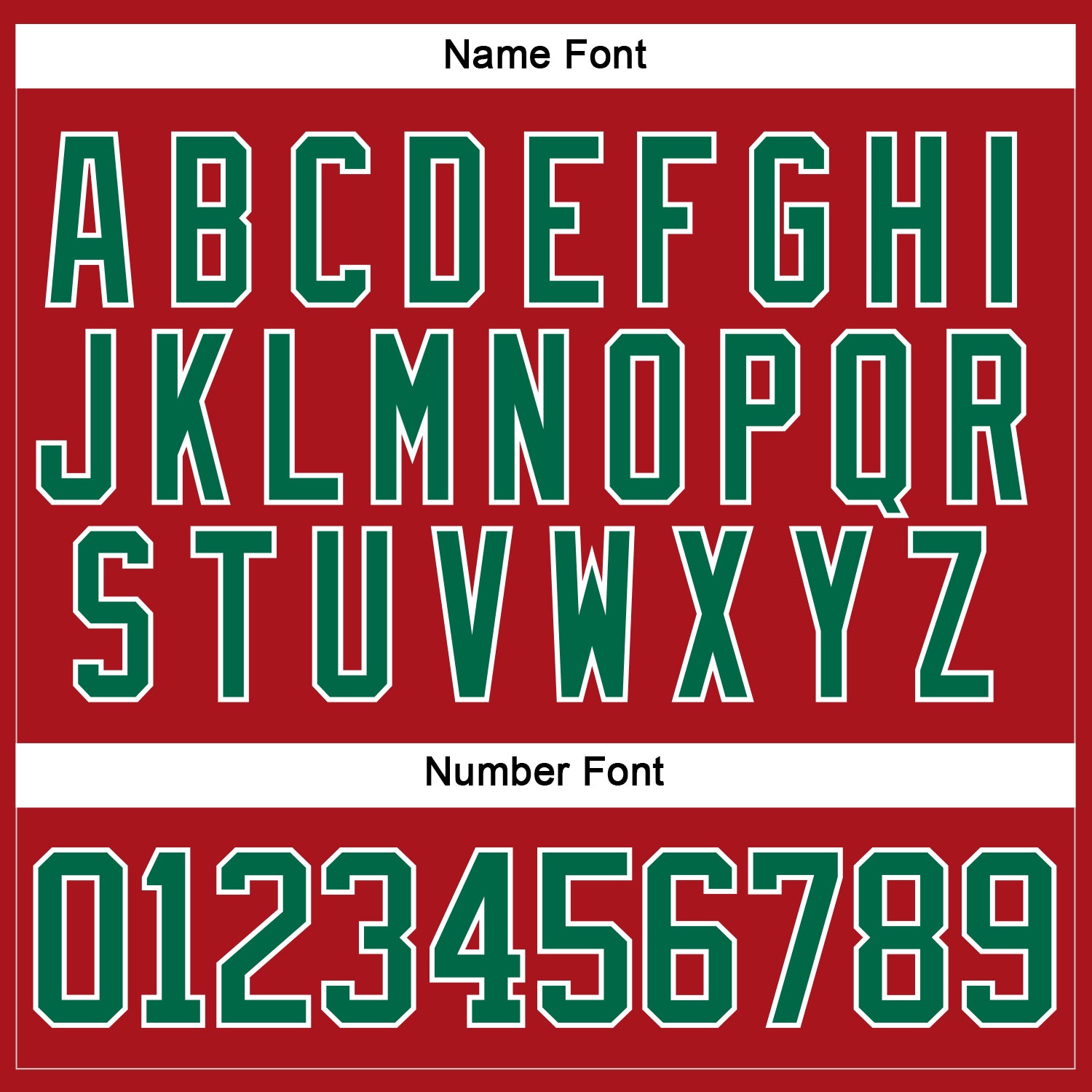 Custom Red Kelly Green-White Hockey Jersey - Sky-Custom
