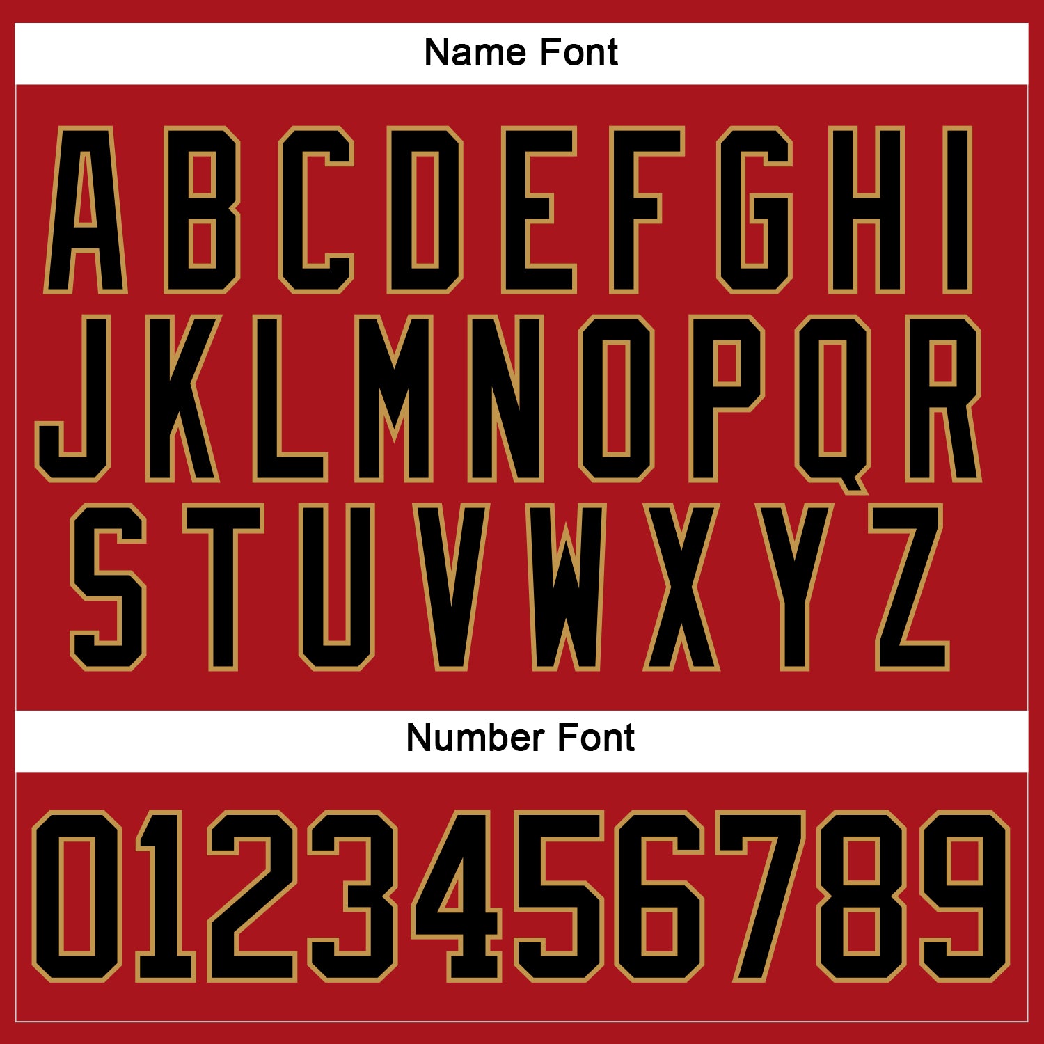 Custom Red Black-Old Gold Hockey Jersey - Sky-Custom