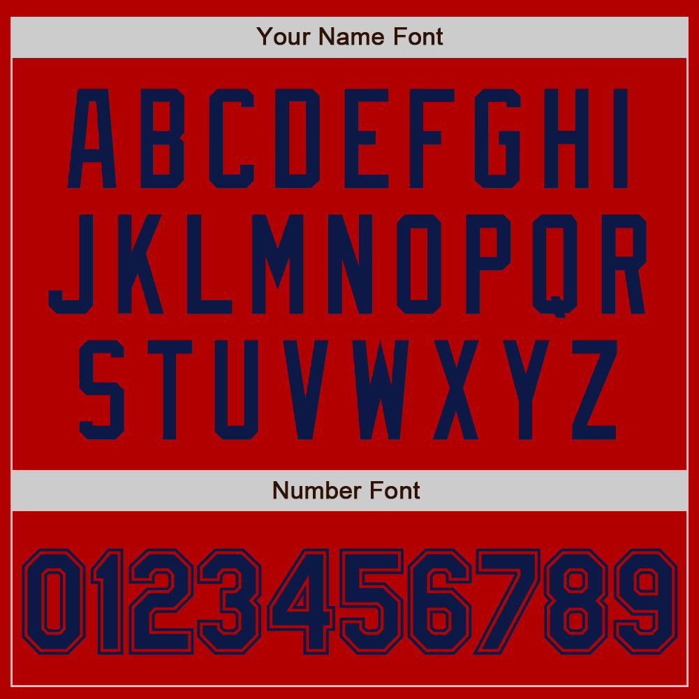 Custom Red Navy Authentic Baseball Jersey - Sky-Custom