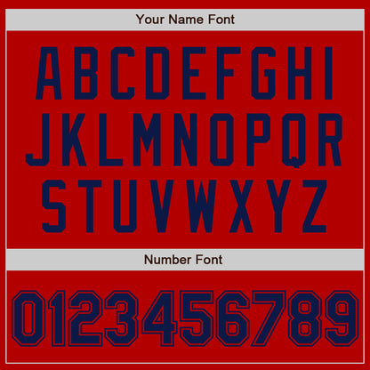 Custom Red Navy Authentic Baseball Jersey - Sky-Custom