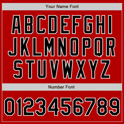 Custom Red Black-White Authentic Baseball Jersey - Sky-Custom