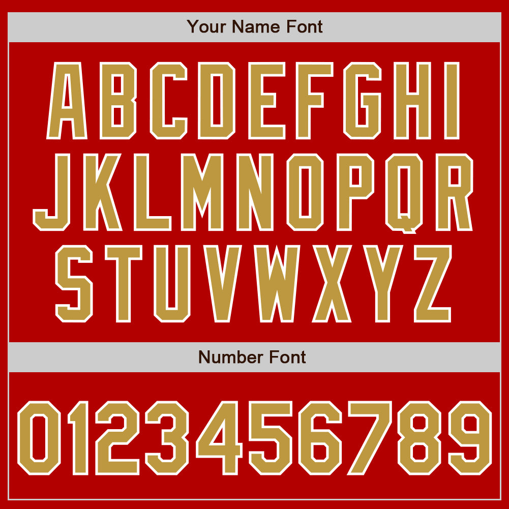Custom Red Old Gold-White Authentic Baseball Jersey - Sky-Custom