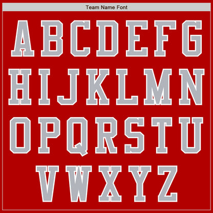 Custom Red Gray-White Authentic Baseball Jersey - Sky-Custom