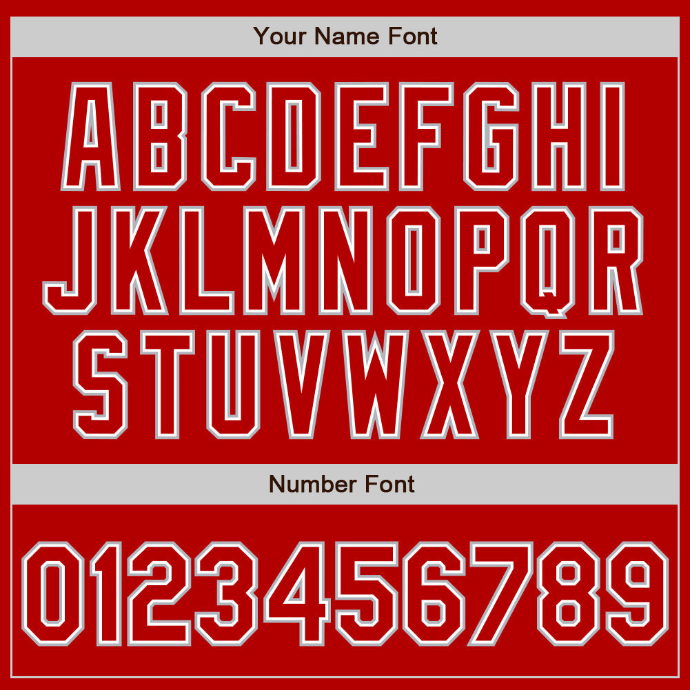 Custom Red White-Gray Authentic Baseball Jersey - Sky-Custom