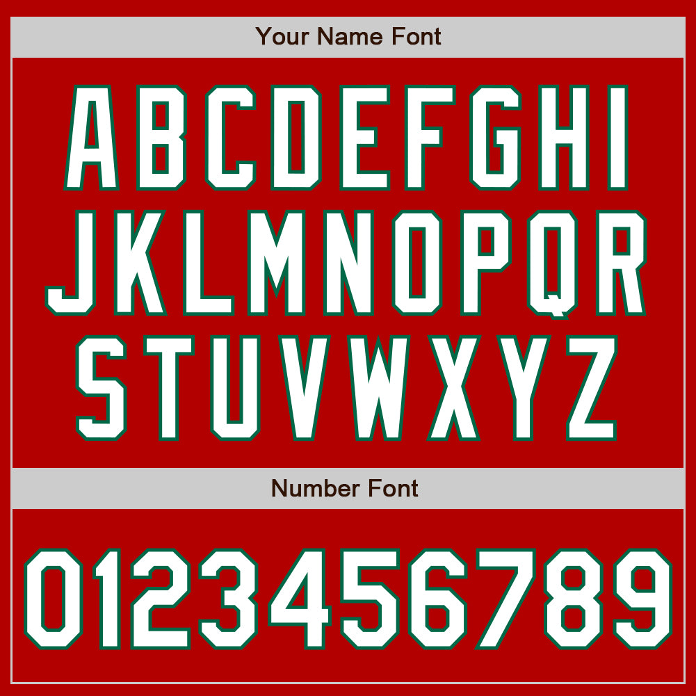 Custom Red White-Kelly Green Authentic Baseball Jersey - Sky-Custom