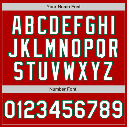 Custom Red White-Kelly Green Authentic Baseball Jersey - Sky-Custom