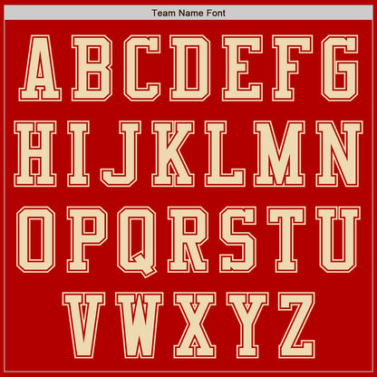 Custom Red Cream Authentic Baseball Jersey - Sky-Custom