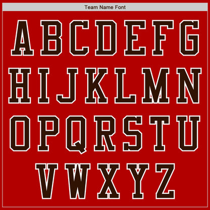 Custom Red Brown-White Authentic Baseball Jersey - Sky-Custom
