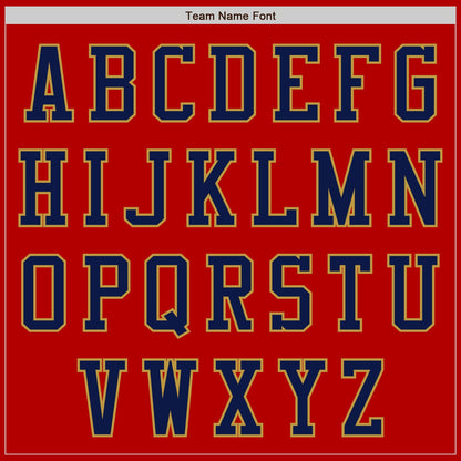 Custom Red Navy-Old Gold Authentic Baseball Jersey - Sky-Custom