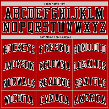 Custom Red Black-White Authentic Throwback Basketball Jersey - Sky-Custom