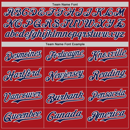 Custom Red Navy-White Authentic Baseball Jersey - Sky-Custom