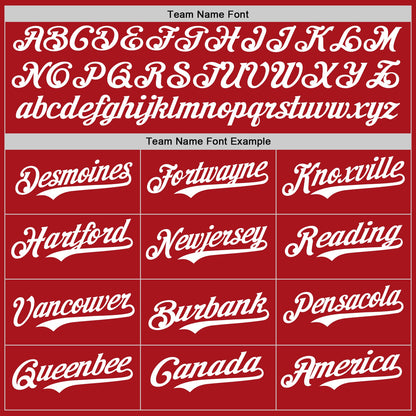Custom Red White Pinstripe White Authentic Baseball Jersey - Sky-Custom