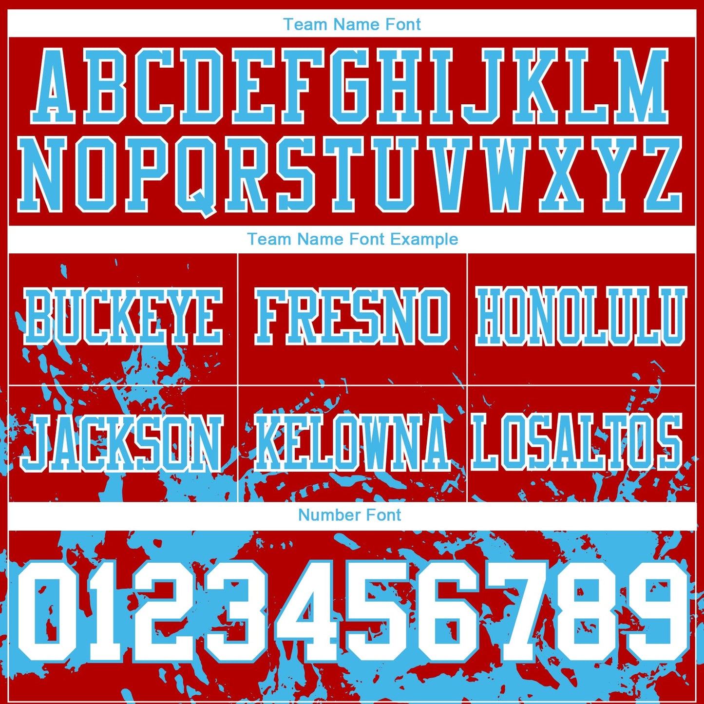 Custom Red White-Sky Blue Splash Mesh Authentic Football Jersey - Sky-Custom