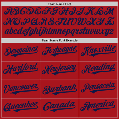 Custom Red White-Navy Authentic Baseball Jersey - Sky-Custom