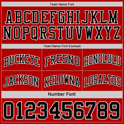 Custom Reversible Black Red-White Double Side Sublimation Basketball Suit Jersey - Sky-Custom