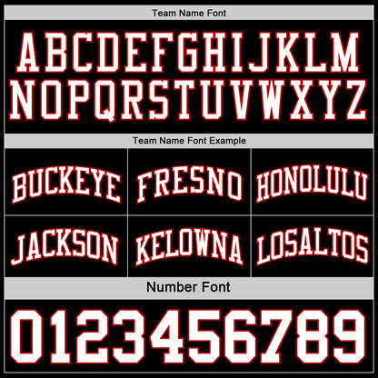 Custom Reversible Black White-Red Double Side Sublimation Basketball Suit Jersey - Sky-Custom