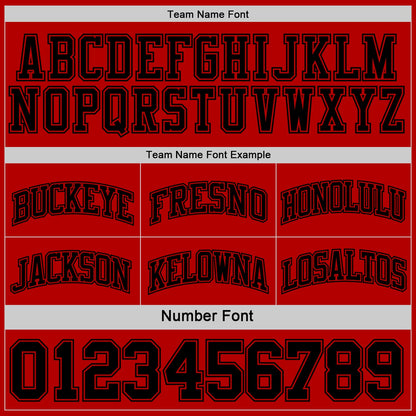 Custom Reversible Black Red Double Side Sublimation Basketball Suit Jersey - Sky-Custom