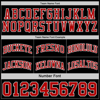 Custom Reversible Black Red-White Double Side Sublimation Basketball Suit Jersey - Sky-Custom