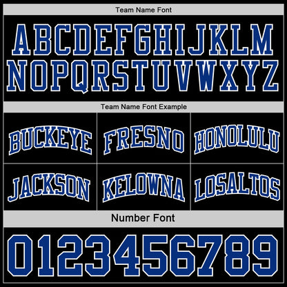 Custom Reversible Black Royal-White Double Side Sublimation Basketball Suit Jersey - Sky-Custom