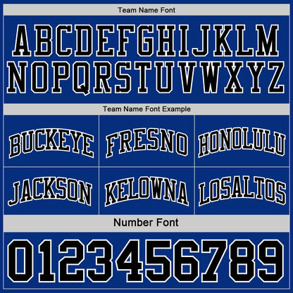 Custom Reversible Black Royal-White Double Side Sublimation Basketball Suit Jersey - Sky-Custom
