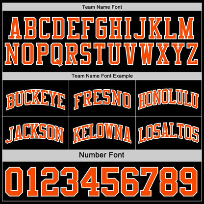 Custom Reversible Black Orange-White Double Side Sublimation Basketball Suit Jersey - Sky-Custom