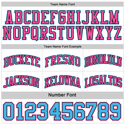 Custom Reversible Black Pink-Sky Blue Double Side Sublimation Basketball Suit Jersey - Sky-Custom