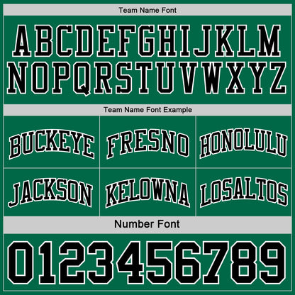 Custom Reversible Black Kelly Green-White Double Side Sublimation Basketball Suit Jersey - Sky-Custom