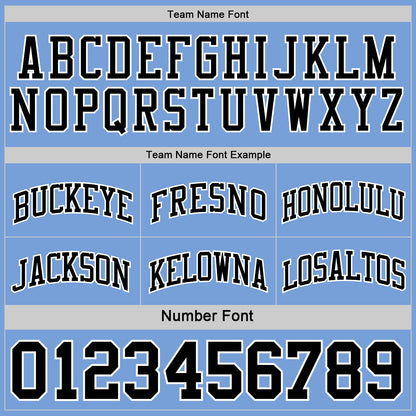 Custom Reversible Black White-Light Blue Double Side Sublimation Basketball Suit Jersey - Sky-Custom