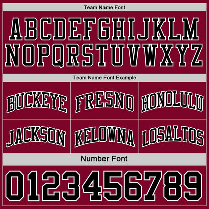 Custom Reversible Black Maroon-White Double Side Sublimation Basketball Suit Jersey - Sky-Custom