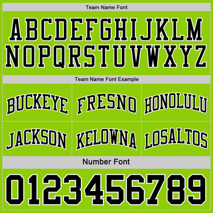 Custom Reversible Black Neon Green-White Double Side Sublimation Basketball Suit Jersey - Sky-Custom