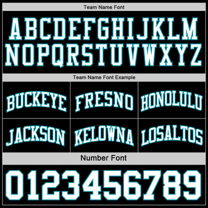 Custom Reversible Black White-Teal Double Side Sublimation Basketball Suit Jersey - Sky-Custom