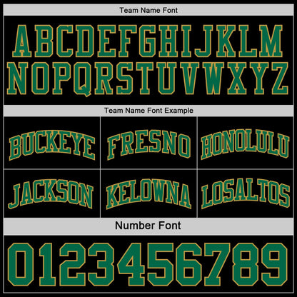 Custom Reversible Black Kelly Green-Old Gold Double Side Sublimation Basketball Suit Jersey - Sky-Custom
