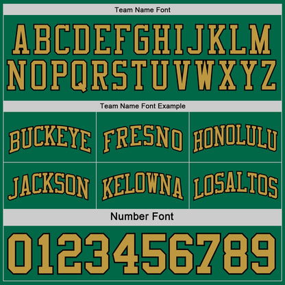 Custom Reversible Black Kelly Green-Old Gold Double Side Sublimation Basketball Suit Jersey - Sky-Custom