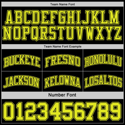Custom Reversible Black Neon Yellow Double Side Sublimation Basketball Suit Jersey - Sky-Custom
