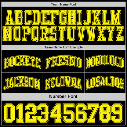 Custom Reversible Black Light Yellow Double Side Sublimation Basketball Suit Jersey - Sky-Custom