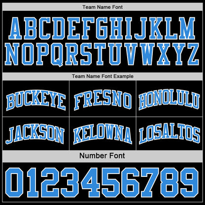 Custom Reversible Black Powder Blue-White Double Side Sublimation Basketball Suit Jersey - Sky-Custom