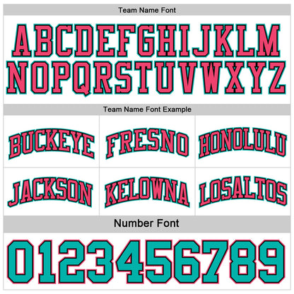 Custom Reversible Black Neon Pink-Aqua Double Side Sublimation Basketball Suit Jersey - Sky-Custom