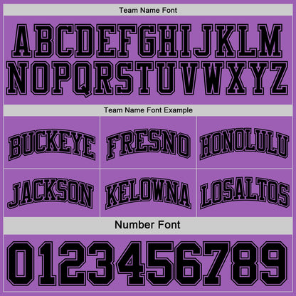 Custom Reversible Black Medium Purple Double Side Sublimation Basketball Suit Jersey - Sky-Custom