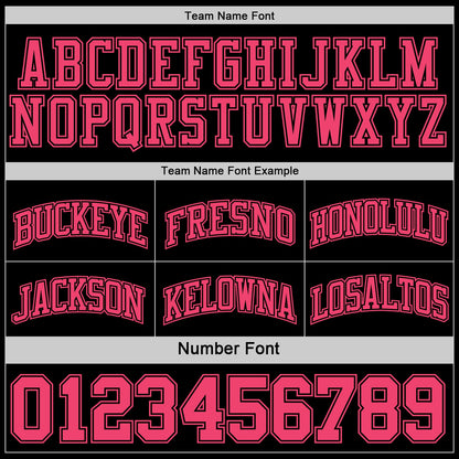 Custom Reversible Black Neon Pink Double Side Sublimation Basketball Suit Jersey - Sky-Custom